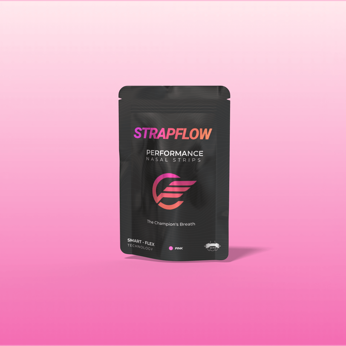 Strapflow Performance Nasal Strips — Black 30-Pack