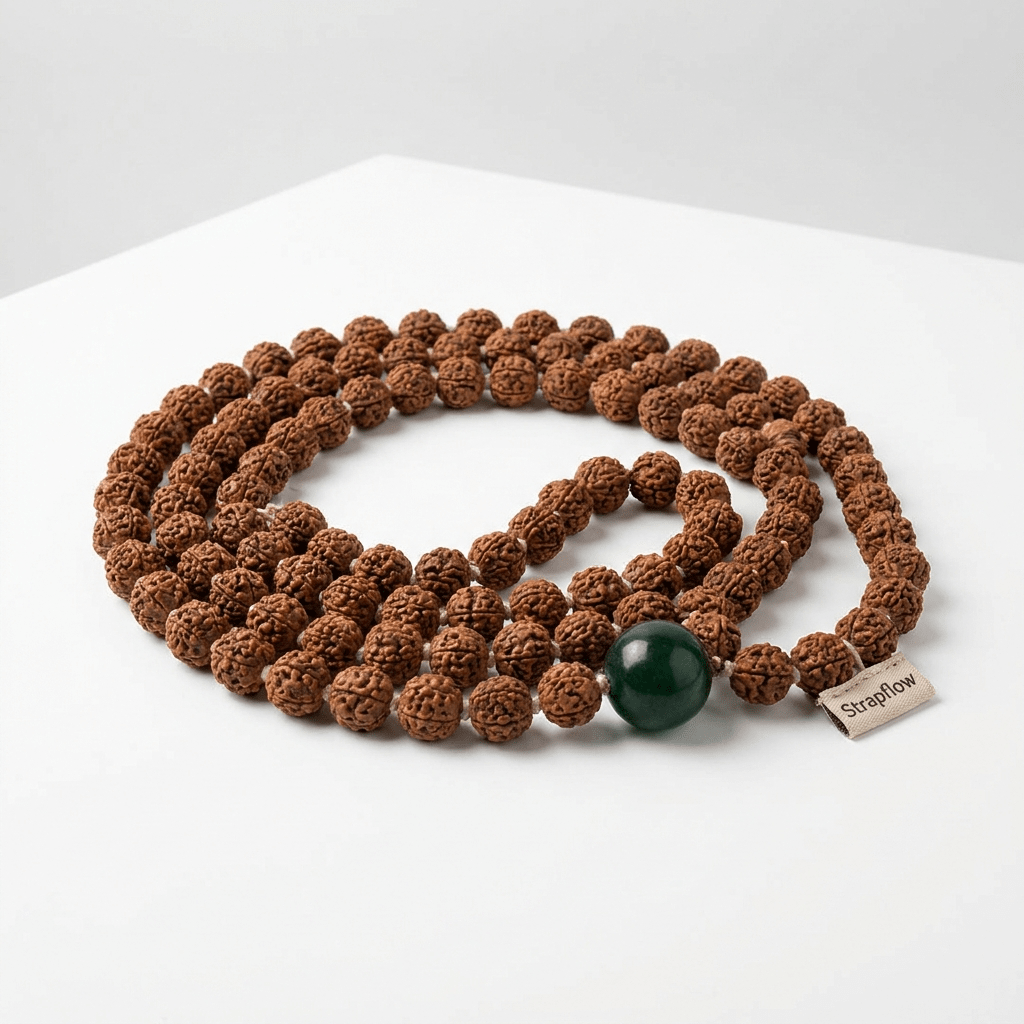 Strapflow Pranayama Mala — 108 Rudraksha Beads - Strapflow
